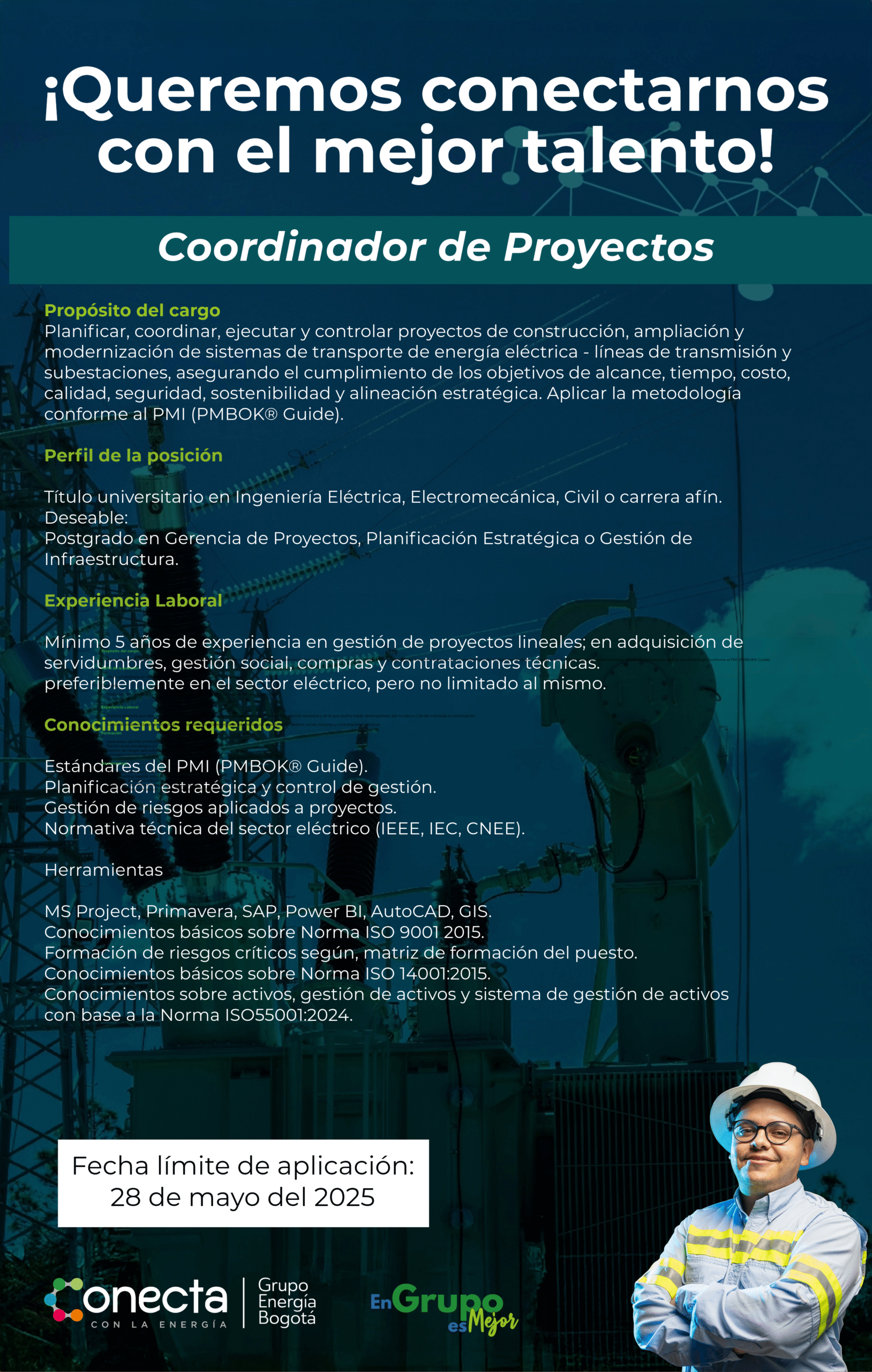vacante -coordinador de proyectos